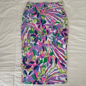 Lilly Pulitzer Multicolor Floral Pencil Skirt - Pink, Green, Blue